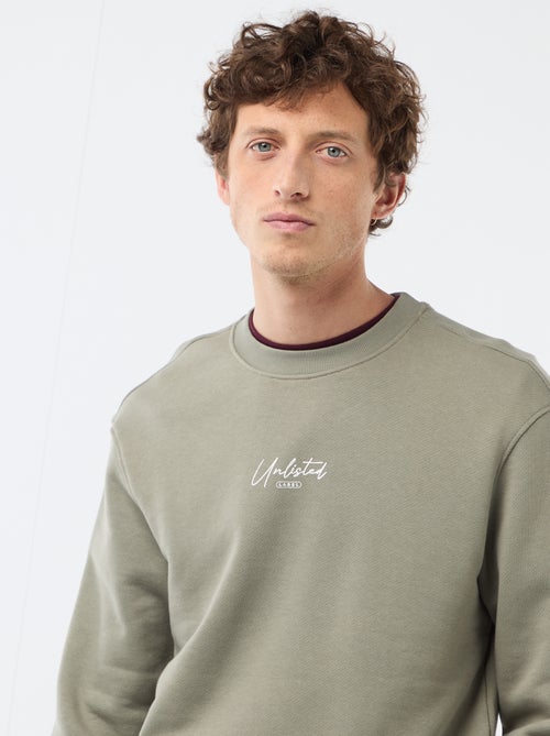 Felpa leggera in mollettone stampata fronte/retro - Kiabi