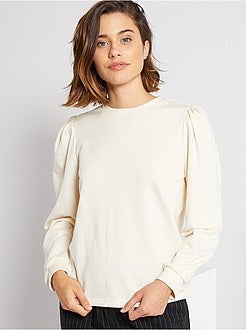 Felpa leggera maniche a sbuffo - Kiabi