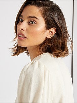 Felpa leggera maniche a sbuffo - Kiabi