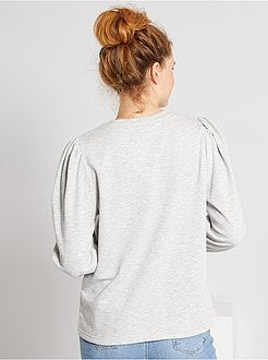 Felpa leggera maniche a sbuffo - Kiabi