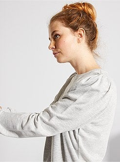 Felpa leggera maniche a sbuffo - Kiabi