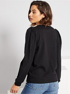 Felpa leggera maniche a sbuffo - Kiabi