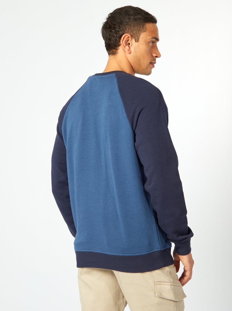 Felpa leggera maniche raglan BLU - Kiabi