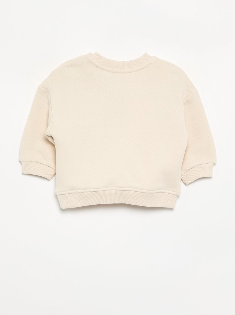 Felpa leggera stampata Beige - Kiabi