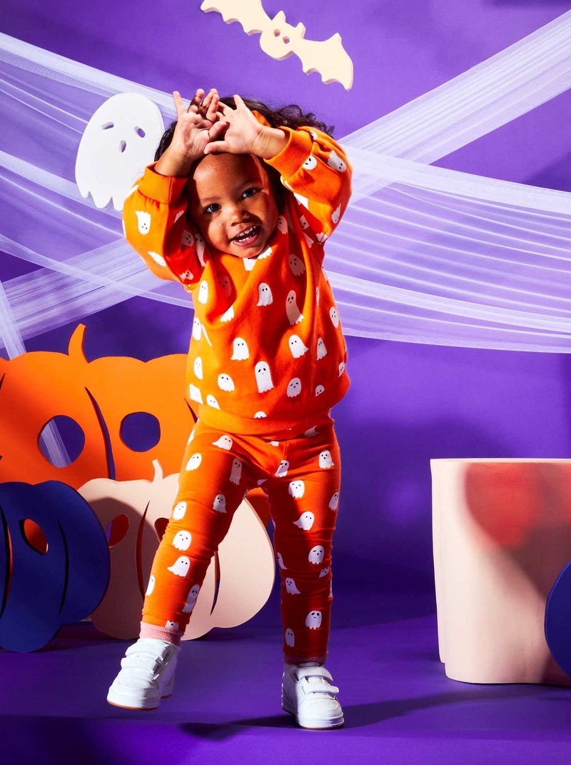 Felpa + leggings Halloween - 2 pezzi Arancione - Kiabi