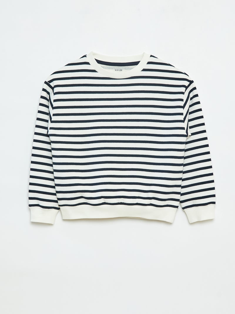 Felpa loose con stampa Blu - Kiabi