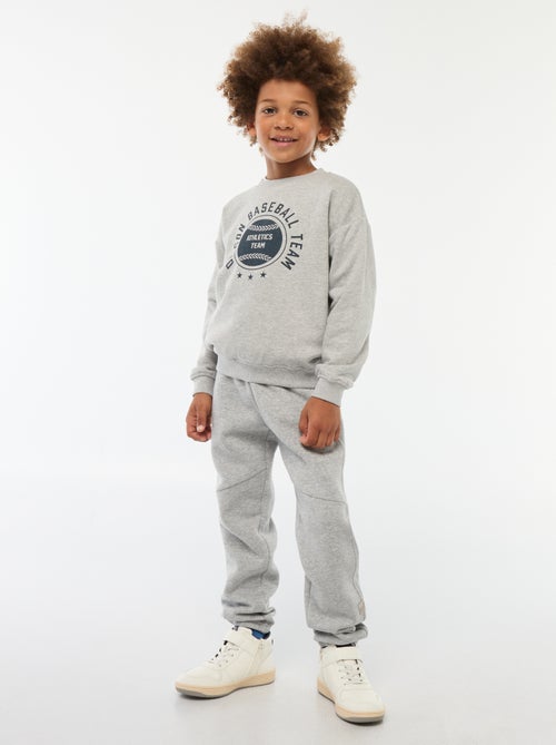 Felpa loose con stampa - Kiabi