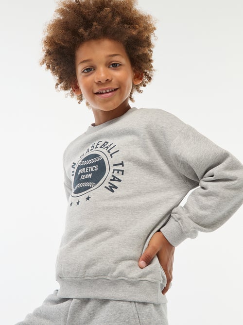 Felpa loose con stampa - Kiabi