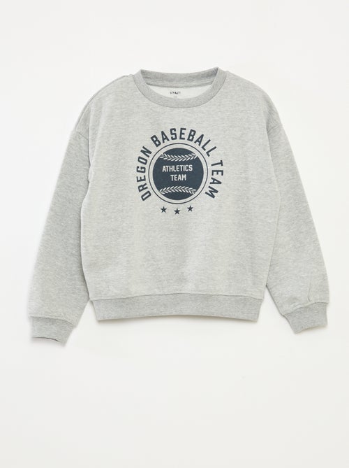 Felpa loose con stampa - Kiabi