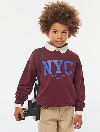 Felpa loose con stampa