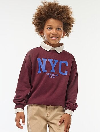 Felpa loose con stampa