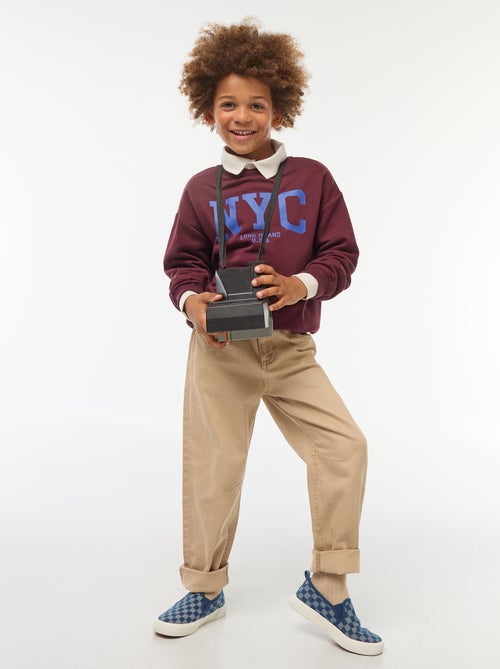 Felpa loose con stampa - Kiabi Felpa loose con stampa - Kiabi