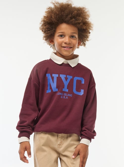 Felpa loose con stampa - Kiabi Felpa loose con stampa - Kiabi