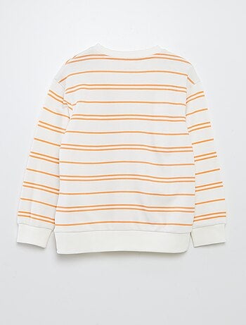 Felpa loose in french terry con scollo tondo