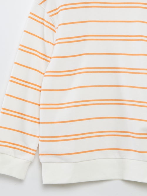 Felpa loose in french terry con scollo tondo - Kiabi