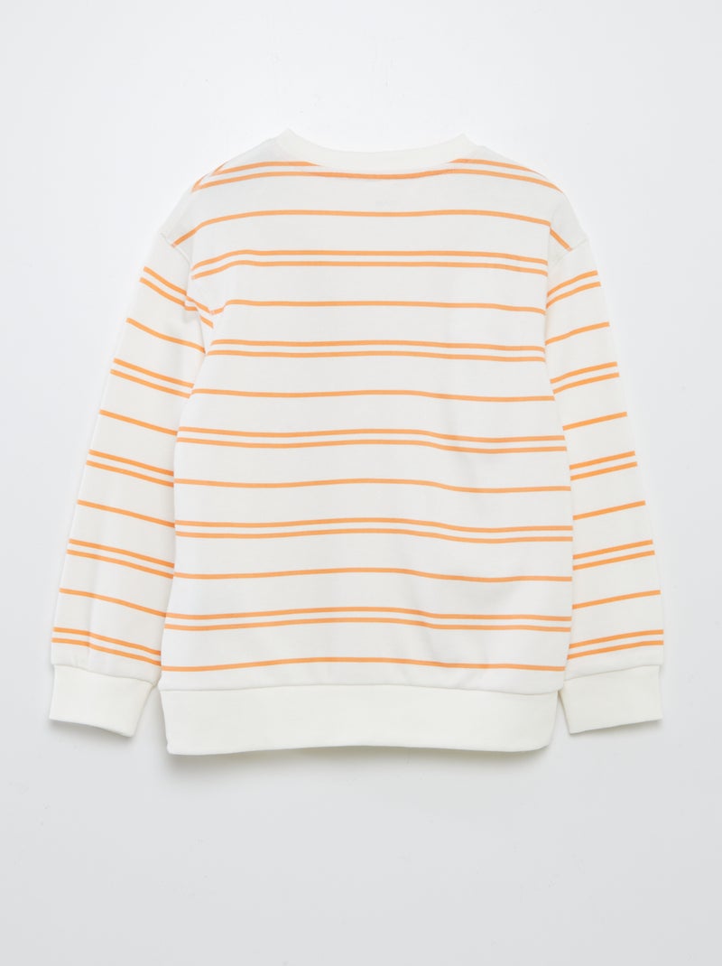 Felpa loose in french terry con scollo tondo ARANCIONE - Kiabi