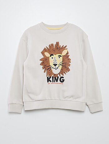 Felpa loose in french terry con scollo tondo