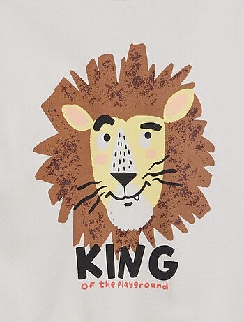 Felpa loose in french terry con scollo tondo