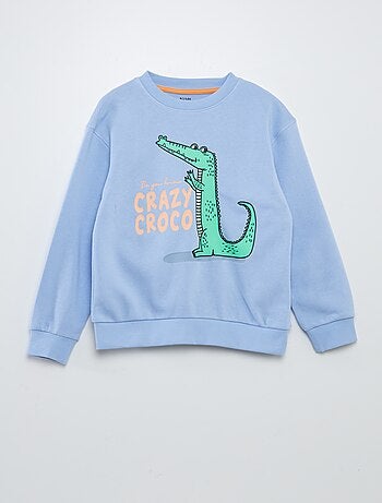 Felpa loose in french terry con scollo tondo