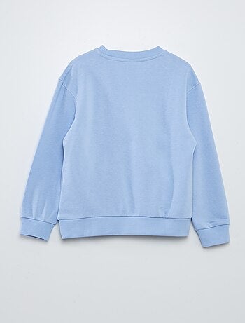 Felpa loose in french terry con scollo tondo