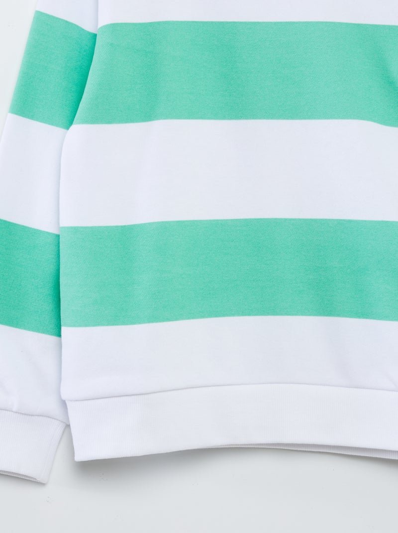 Felpa loose in french terry con scollo tondo VERDE - Kiabi