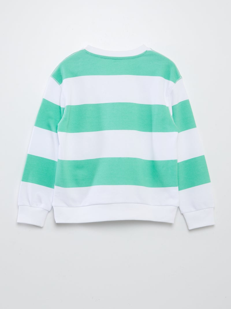 Felpa loose in french terry con scollo tondo VERDE - Kiabi