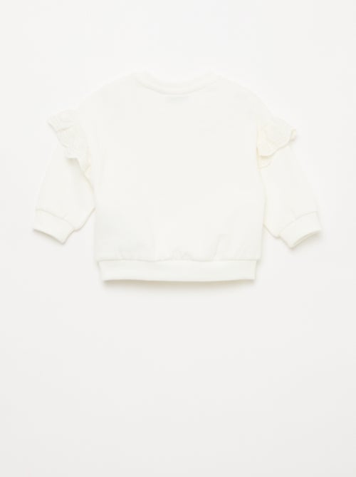 Felpa 'Marie' 'Disney' a maniche lunghe con volant ricamati - Kiabi