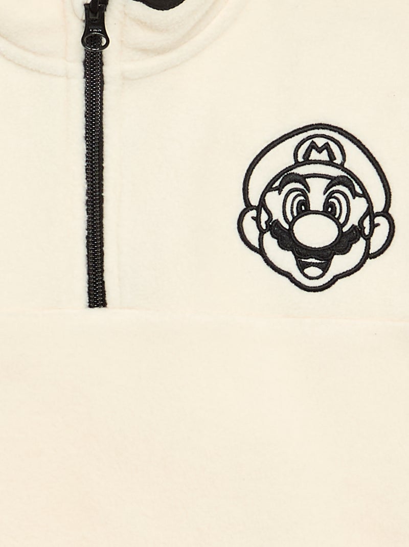 Felpa 'Mario Bros' con bande a contrasto Bianco - Kiabi