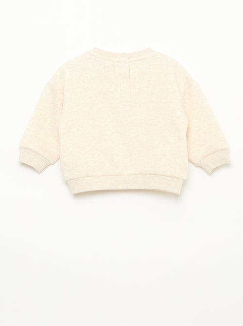 Felpa mélange con interno in morbido velluto - Kiabi