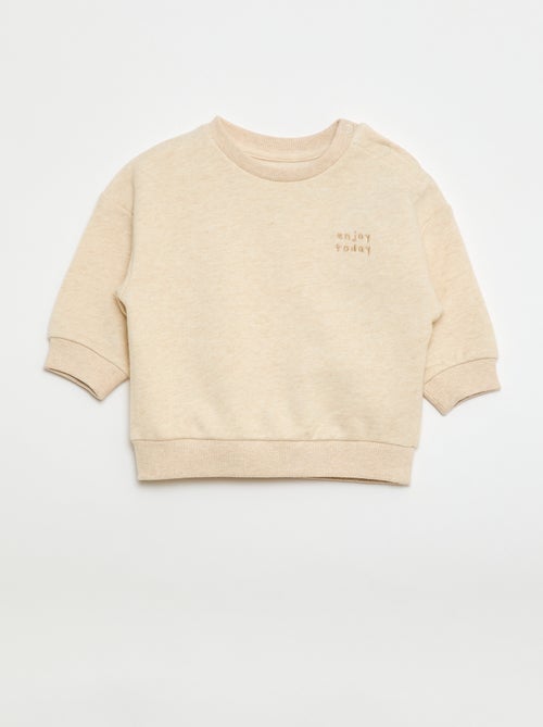 Felpa mélange in french terry - Kiabi