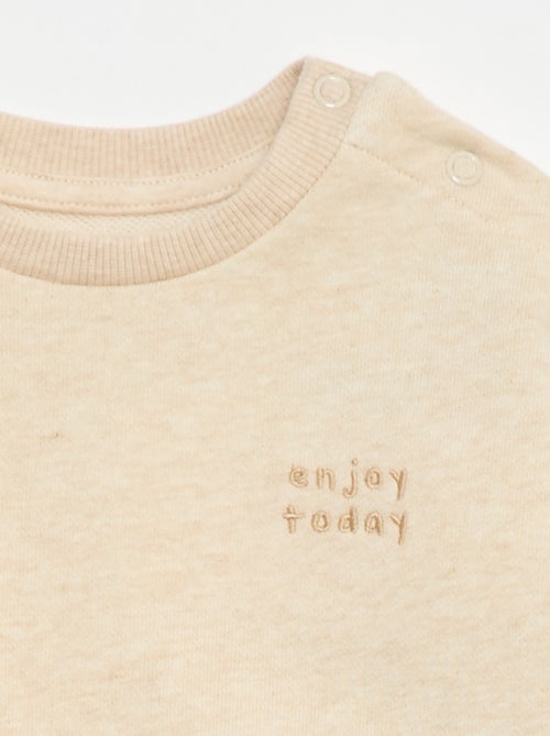 Felpa mélange in french terry - Kiabi