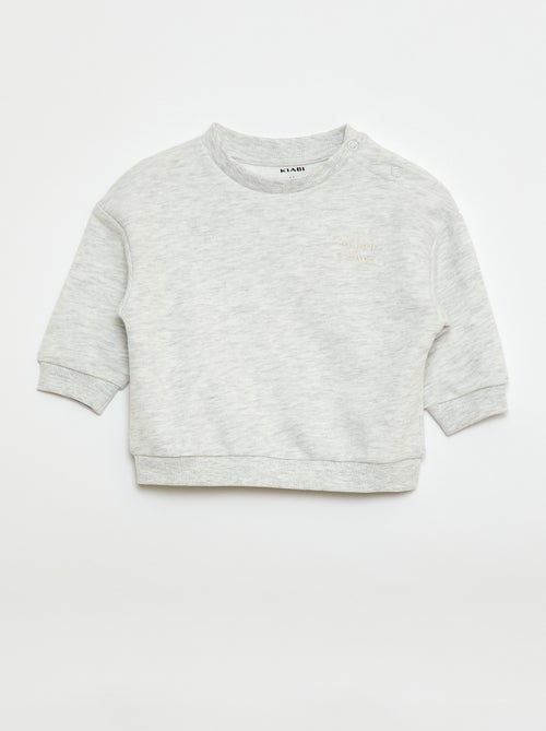 Felpa mélange in french terry - Kiabi