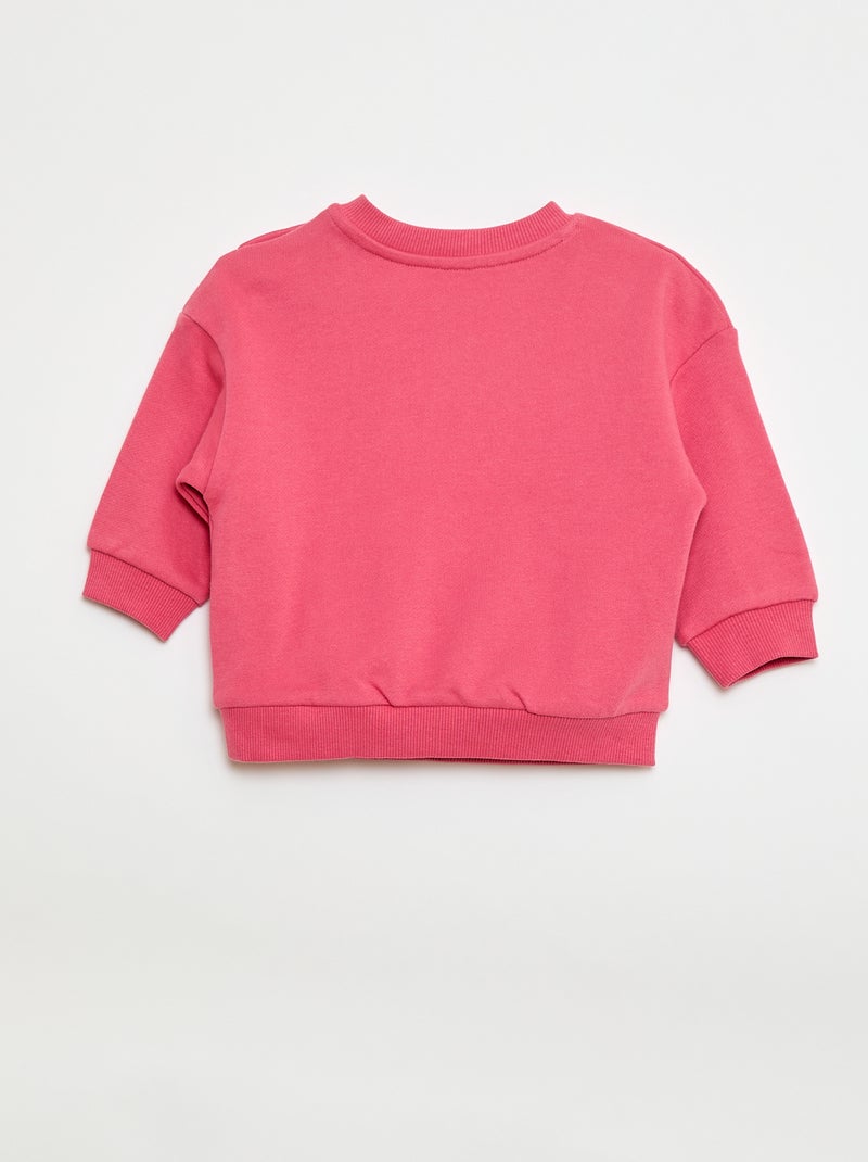 Felpa mélange in french terry Rosa - Kiabi