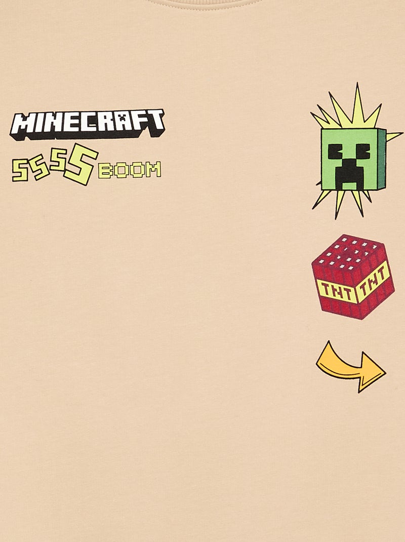 Felpa \'Minecraft\' a maniche lunghe Beige - Kiabi