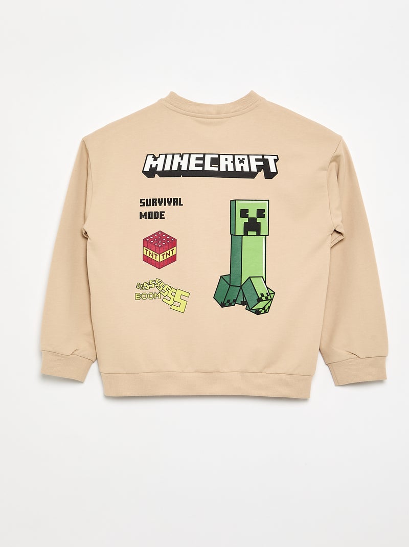 Felpa \'Minecraft\' a maniche lunghe Beige - Kiabi