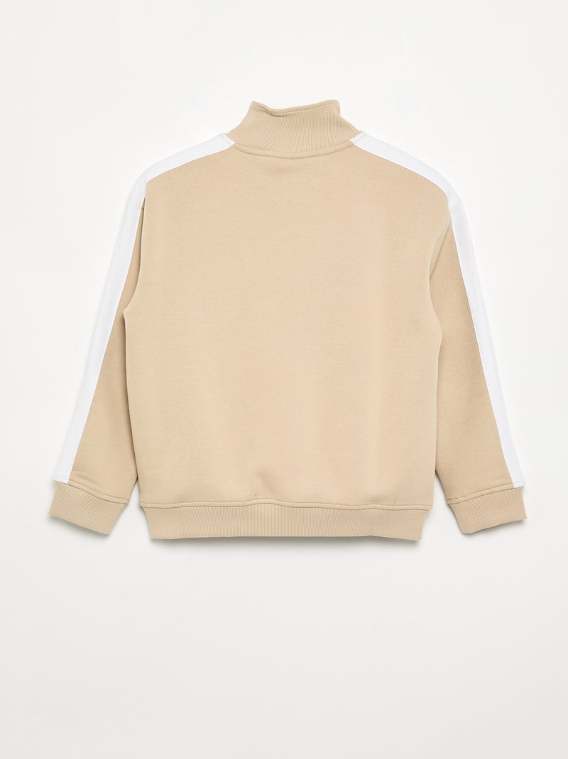 Felpa 'Minecraft' con collo a cerniera Beige - Kiabi