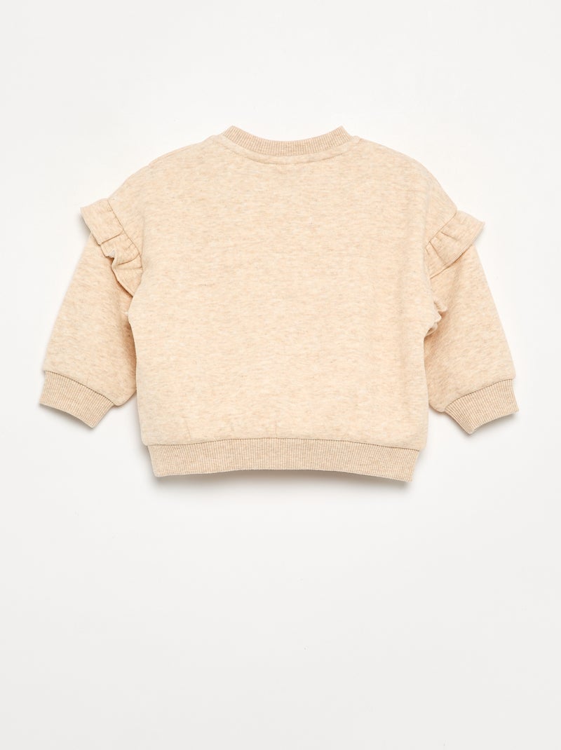 Felpa 'Minnie' 'Disney' con volant sulle spalle Beige - Kiabi