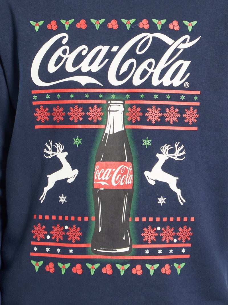 Felpa natalizia 'Coca-Cola' blu marine - Kiabi