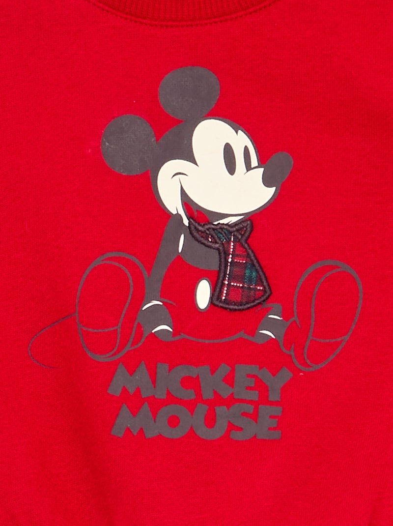 Felpa natalizia "Disney" a maniche lunghe Rosso - Kiabi