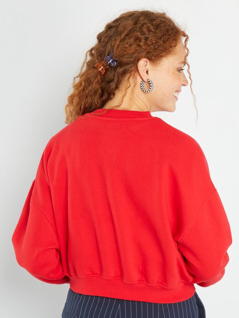 Felpa 'New York' scollo tondo ROSSO - Kiabi