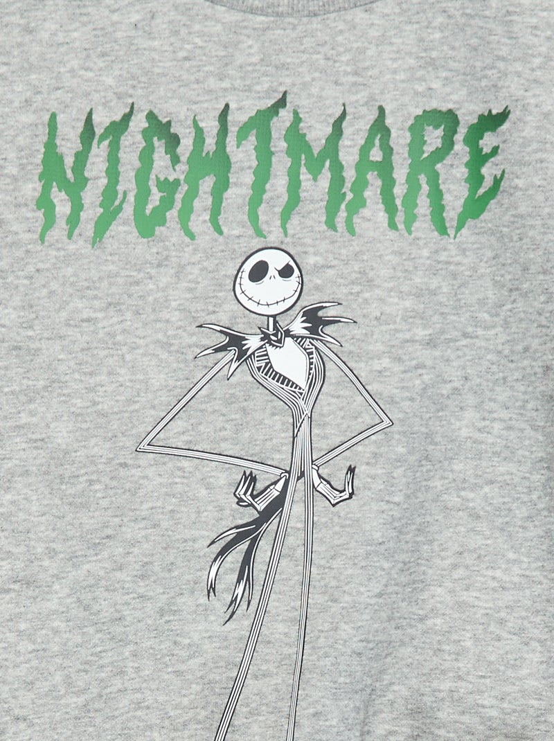 Felpa "Nightmare Before Christmas" Grigio - Kiabi