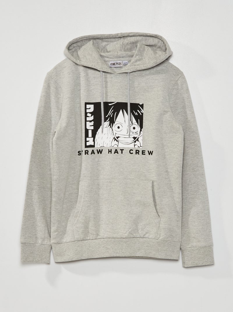 Felpa 'One Piece' con cappuccio grigio - Kiabi