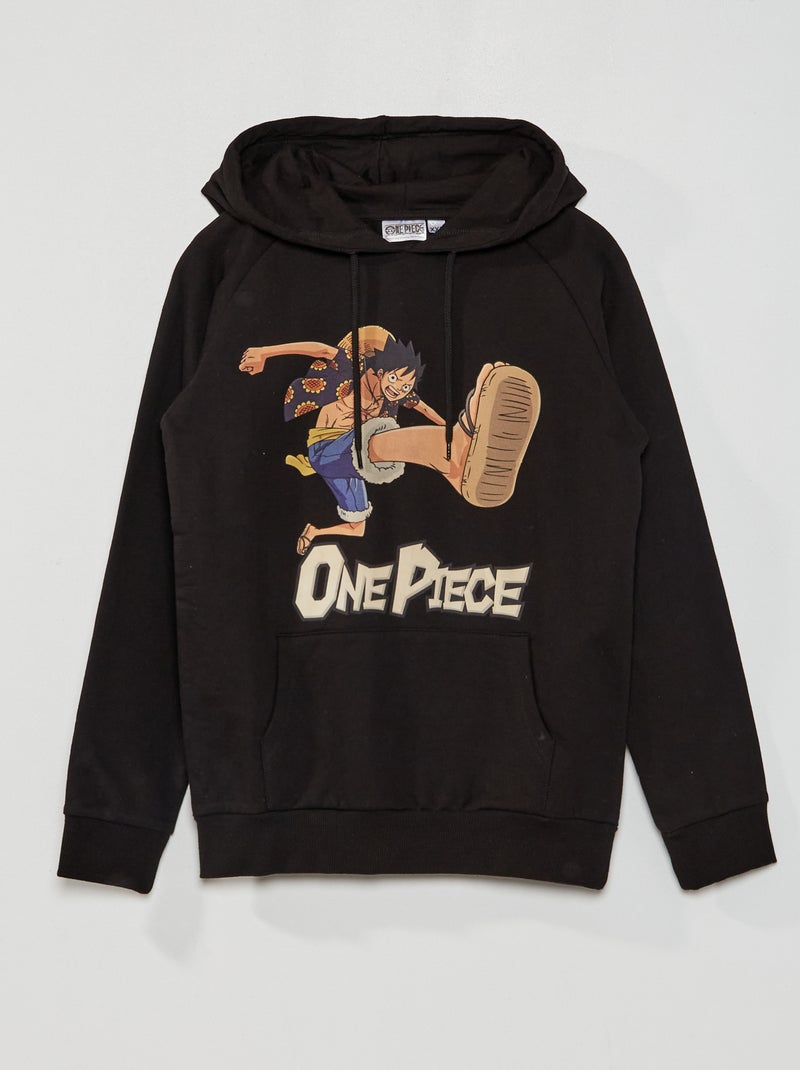 Felpa 'One Piece' con cappuccio nero - Kiabi