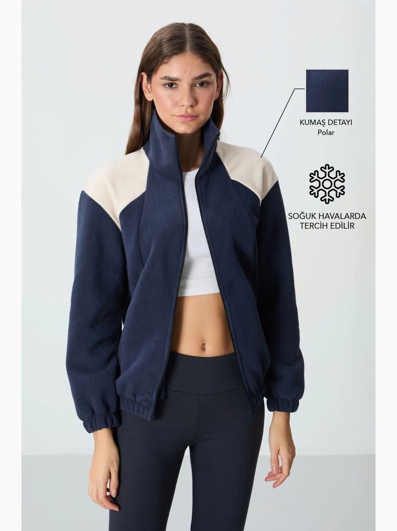 Felpa oversize color block con colletto con zip tommy Blu marino - Kiabi