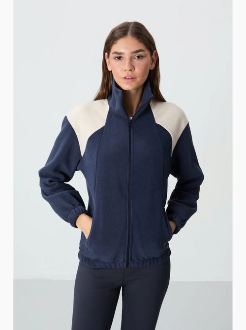 Felpa oversize color block con colletto con zip tommy - Kiabi Felpa oversize color block con colletto con zip tommy - Kiabi
