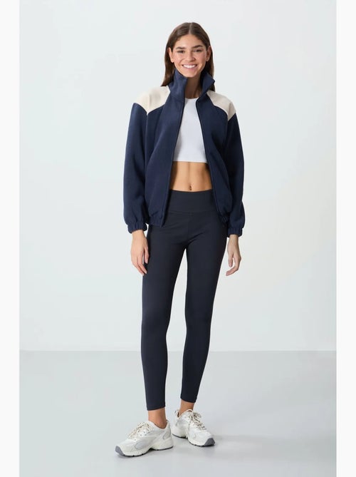 Felpa oversize color block con colletto con zip tommy - Kiabi Felpa oversize color block con colletto con zip tommy - Kiabi