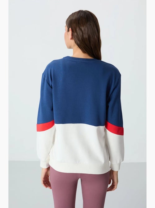 Felpa oversize color block con girocollo tommy - Kiabi Felpa oversize color block con girocollo tommy - Kiabi