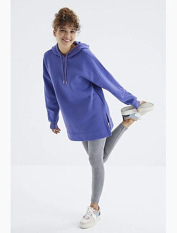 Felpa oversize con cappuccio e tasca tommy