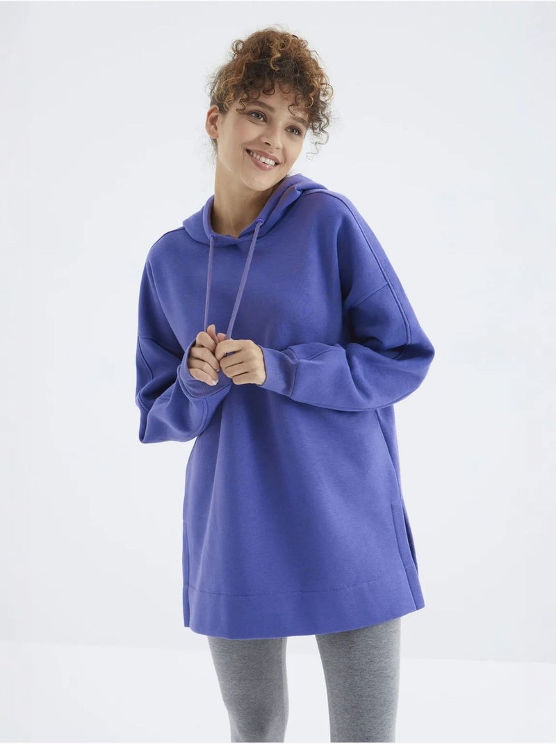 Felpa oversize con cappuccio e tasca tommy Lavanda - Kiabi