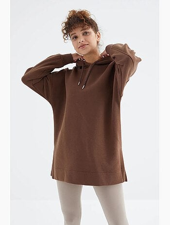 Felpa oversize con cappuccio e tasca tommy